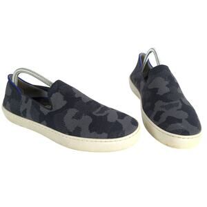 Rothy's The Original Slip On Sneakers Black Gray Camo Women’s 10 Casual Shoes